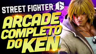 O Modo Arcade / História Completo com Ken em Street Fighter 6 (Modo Dificil)