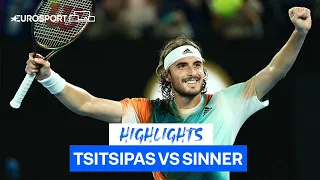 Scintillating Tsitsipas Blows Away Sinner to Reach Semi-Finals  | Eurosport Tennis