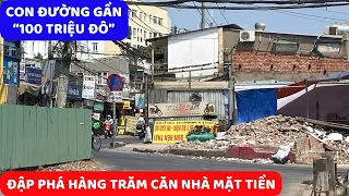 Đập phá HÀNG TRĂM CĂN NHÀ MẶT TIỀN dài gần 2km ở Gò Vấp để làm đường.