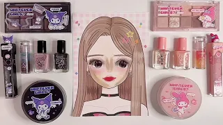 [💸Toy asmr💸] Makeup💋with Korean Sanrio cosmetics✨ 산리오 화장품으로 일진 메이크업하기