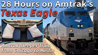 28 HOURS on the Amtrak's Texas Eagle: A Roomette on Amtrak's LONGEST TRAIN! | Chicago to Austin