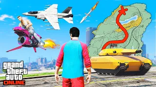 ПЕШКОМ ЧЕРЕЗ ВСЮ КАРТУ БЕЗ СМЕРТЕЙ в GTA 5 Online (Челлендж)