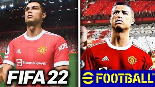 🔥FIFA 22 vs PES 2022 (eFootball) - GAMEPLAY COMPARISON (Graphics, Realism)