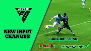 ALL NEW INPUT CHANGES IN EA FC 24 | NEW CONTROL INPUT ( AGILE DRIBBLING / DRIVEN PASS etc)