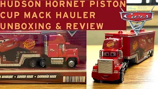 Disney Pixar Cars 2 Hudson Hornet Piston Cup Mack Hauler Mattel Diecast (2023) Unboxing & Review