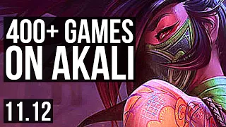 AKALI vs DIANA (MID) | 8 solo kills, 400+ games, Dominating | EUW Diamond | v11.12