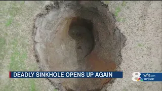 ‘Think about it every day:’ Victim’s brother visits reopened sinkhole in Seffner