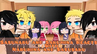 -Canon and Fanon Naruto Ships React and Meet their kids- (Sasunaru,Sakuhina,Naruhina,Sasusaku)