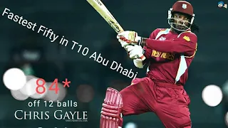 Chris Gayle best batting in Abu Dhabi T10 | 84* off 22balls