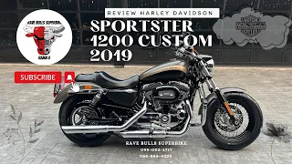 #รีวิวฮาร์เล่ย์ HD XL1200C SPORTSTER 1200CUSTOM รถปี2019 เครื่องยนต์ 1,202CC. สีทูโทน 🖤🤍