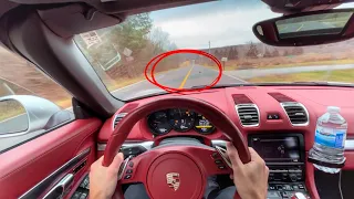 INSANE BACKROAD DRIVING | FABSPEED RACE HEADERS | PORSCHE 981 BOXSTER | ABS FAILURE | SQUIRRELS 🐿️