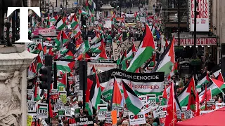 Thousands gather at London pro-Palestinian march