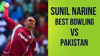 Sunil Narine Most Unplayable Bowling Vs Pakistan - Amazing Mystery Spin Bowling