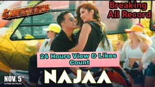 Najaa Song 24 Hours Views Count And Likes #Sooryavanshi #AkshayKumar #HappyDiwali #Trending #Najaa