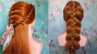 3 Simple Hairstyles | Braided Hairstyle For Ladies | Trending New Hairstyle For Wedding Party 2024