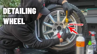 HOW TO CLEAN DIRTY WHEELS | Wheel Detailing & Tire Cleaning | REMOVING BODY DUST