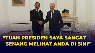 Presiden Rusia Vladimir Putin Mengaku Senang Ketemu Jokowi di Istana Kremlin