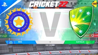 INDIA vs AUSTRALIA - T20 WORLD CUP - WARM UP MATCH - CRICKET 22 PS5™ 4K [60] FPS GAMEPLAY