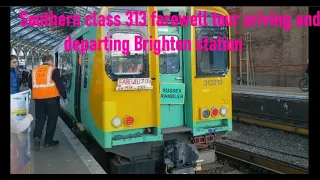 Southern class 313 farwell tour ariving and departing Brighton station 29/04/2023