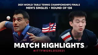 Gaston Alto vs Zhang Kai | 2021 World Table Tennis Championships Finals | MS | R128