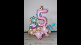 Инсталляция из воздушных шаров на 5 лет (Installation of balloons for 5 years)