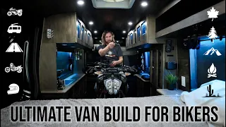 I Built The Ultimate Luxury Camper Van For Motorcycles | Full Detailed Tour