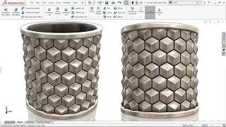 Exercise 93: How to make 'Cubic Honeycomb Pattern' in Solidworks 2018