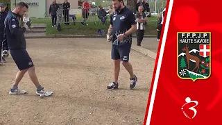 Quart SAGE vs BOUGIS : Championnats triplettes à pétanque de Haute-Savoie 2024 à Thonon-les-Bains