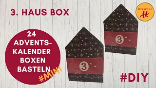 Einfacher geht nicht! #3 Haus Box - 24 Mini Adventskalender Boxen basteln Stampin' Up! Anleitung DIY