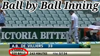 AB de Villiers 33 off 220 balls vs Australia | Epic test Inning to draw match|