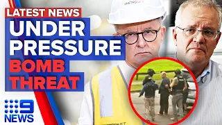 Major party leaders neck and neck, Device detonated in Brisbane bomb threat | 9 News Australia