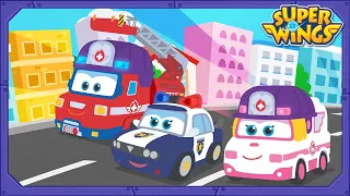 [SUPERWINGS Game] Police car Games | Car Game | Police car | Ambulance | Super Wings Gameplay