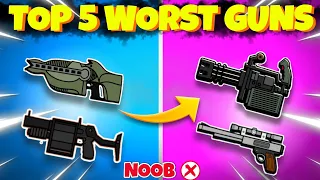 TOP 5 WORST GUNS IN MINI MILITIA 😡