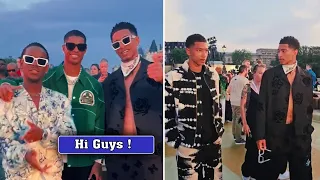 Marcus Rashford and Jude Bellingham in Louis Vuitton Paris Fashion Week