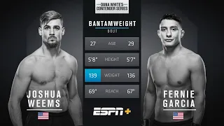 FREE FIGHT | Fernie Garcia Makes Quick Work of Joshua Weems to Earn UFC Contract | DWCS Season 5