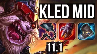 KLED vs LEBLANC (MID) | Rank 2 Kled, 9/1/5, 800+ games, 1.1M mastery, Godlike | KR Master | v11.1