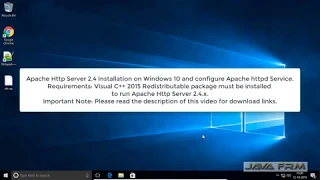 Apache Http Server 2.4 Installation on Windows 10 and configure Apache httpd Service