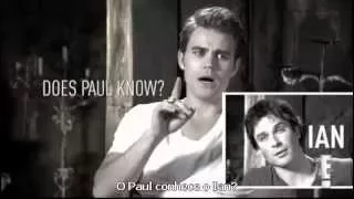 Legendado: Paul Wesley e Ian Somerhalder se conhecem? (E!Online)