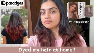 I tried Chocolate Brown Hair colour from Paradyes without bleaching |  DIY Hair Makeover at Home