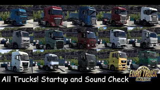 ALL TRUCKS! Startup and Sound Check! | Euro Truck Simulator 2 (AMSR)