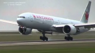 2 Air Canada B777-300 landing at YVR - Vancouver