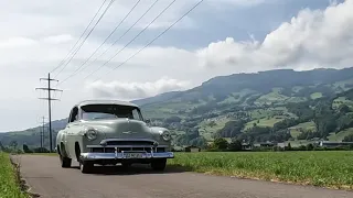 Fast 1949 Chevy Deluxe Coupe test drive with V8 small block and 4-speed transmission