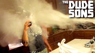 Roman Atwood Shot Me In The Face! (Flour Cannon Pranks)