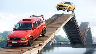 Cars Vs Broken Bridges #3 ▶️ BeamNG Drive