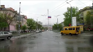 Улица Богдана Хмельницкого в Оренбурге. Видео 2016 года.