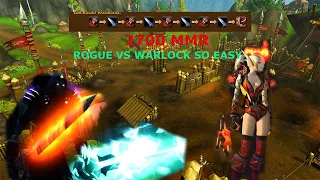 classic wotlk- rogue, mage 2700 MMR how to beat Warlocks 2v2 PvP Arena.