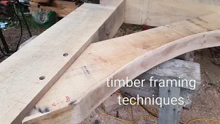 Calder oak. Cutting a tenon in green oak