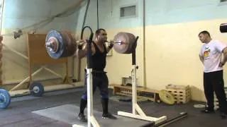 Weightlifting, Vasiliy Polovnikov & Vladimir Safonov, squats 280kg x 2, 05/2014