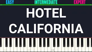 Eagles - Hotel California | 3-LEVELS Piano Tutorial