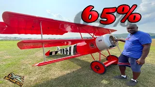 Maiden of the Incredible 65% Monster DR1 Fokker, Valach 420 Radial Power